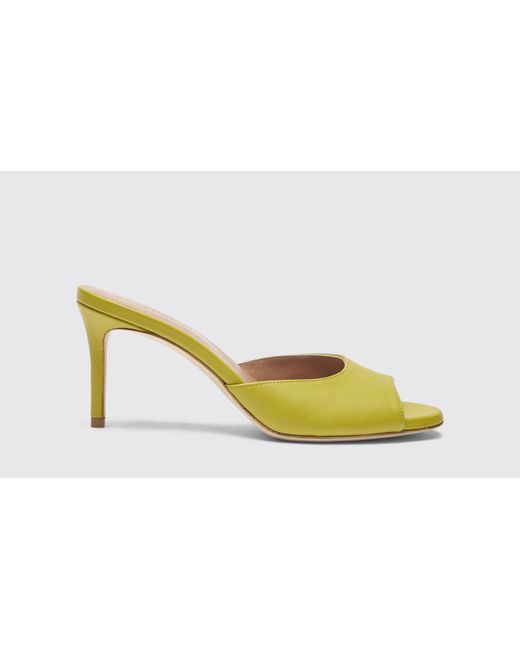 Scarosso Mules Lohan Lime Calf Leather