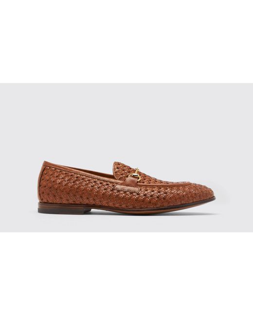Scarosso Loafers Alessandro Cognac Woven Calf Leather