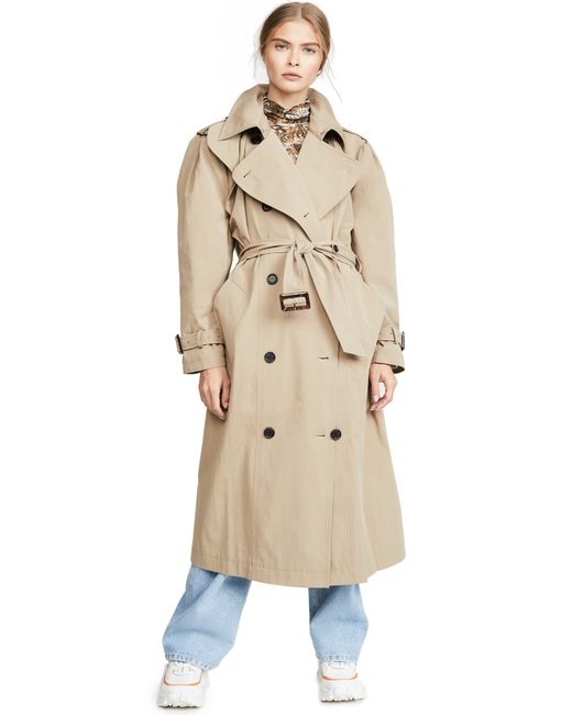 pushBUTTON Back Point Trench Coat