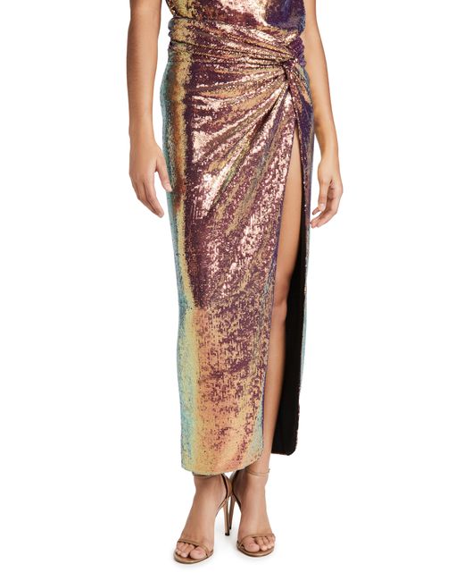 Lapointe Iridescent Sequins Long Twist Sarong Wit