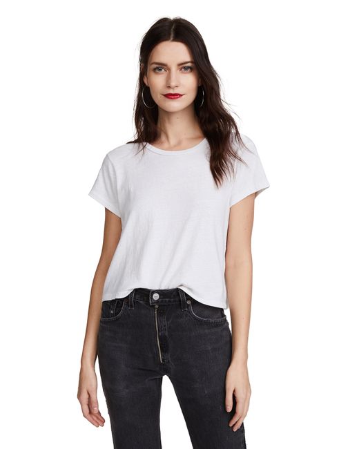 Re/Done x Hanes 1950s Boxy Crop Tee