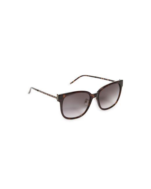 Saint Laurent Metal Acetate Square Sunglasses
