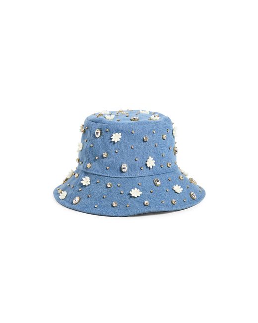 Lele Sadoughi Petunia Embellished Bucket Hat