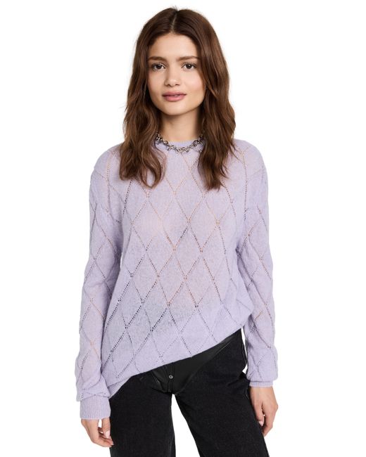 pushBUTTON Violet Net Pullover