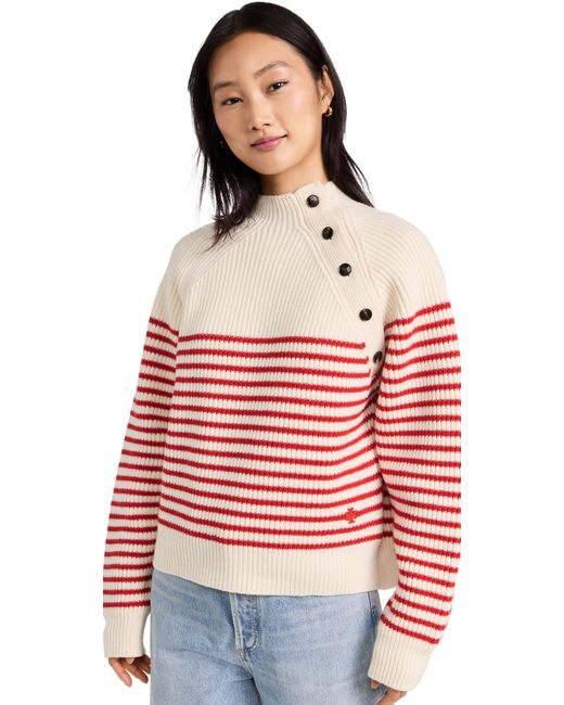 Tory Sport Merino Breton Striped Sweater
