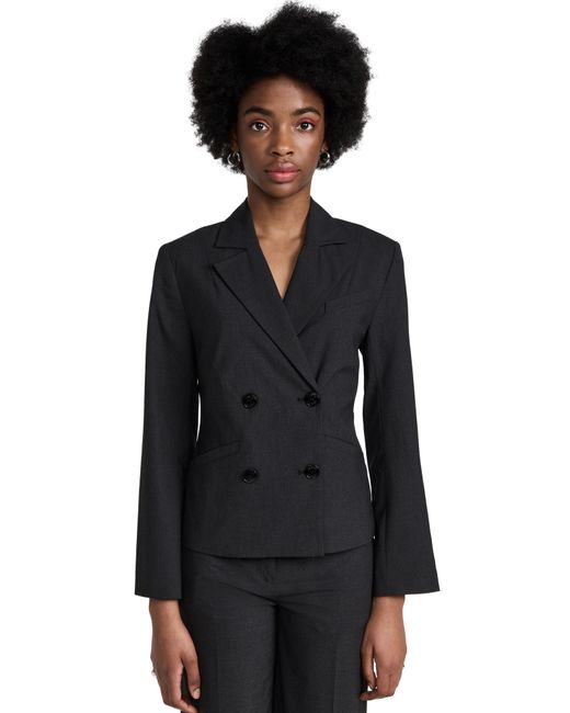 Ganni Fitted Double Breasted Blazer