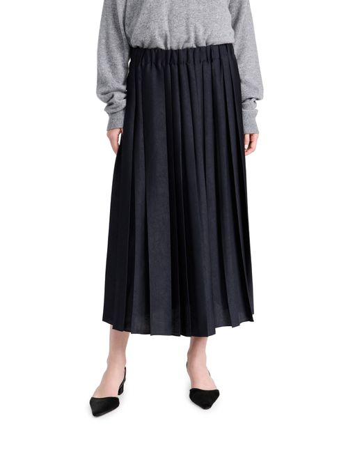 Tibi Feather Weight Pleated Pull On Skirt