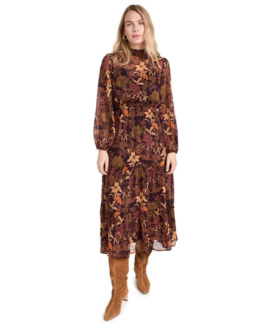 Lost + Wander Wild Bergamot Long Sleeve Maxi Dress