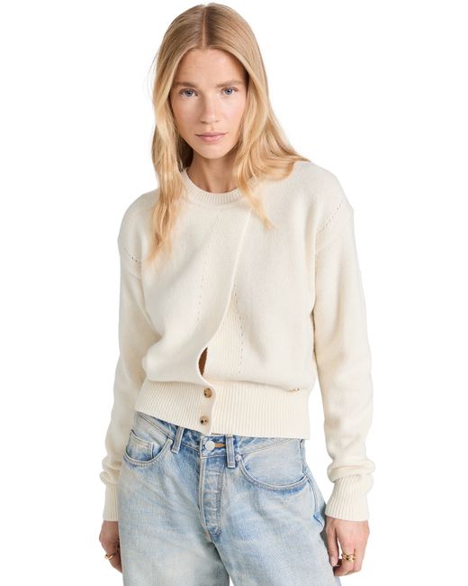 Recto Front Open Detail Knit Sweater