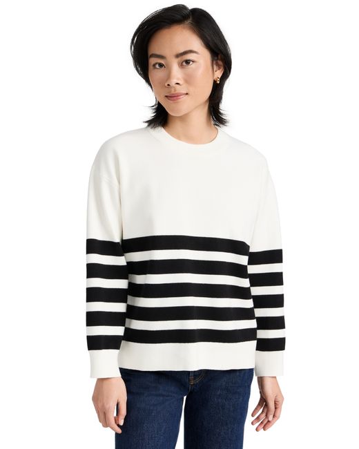 English Factory Stripe Round Neck Sweater