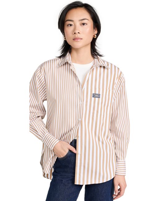 Lacoste X Bandier Striped Regular Fit Button Down Shirt