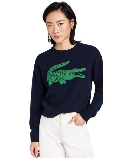 Lacoste X Bandier Cashmere Pullover Sweater with Branding