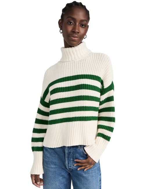 Madewell Wide Rib Mockneck Sweater Stripe