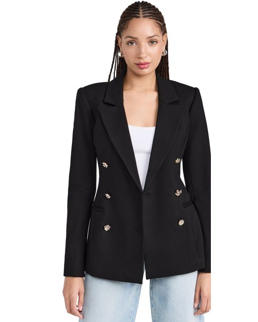Good American Ponte Double Breasted Blazer