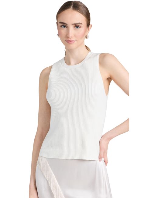 Vince Ribbed High Neck Tank