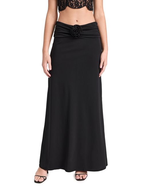 Wayf Ruched Maxi Skirt