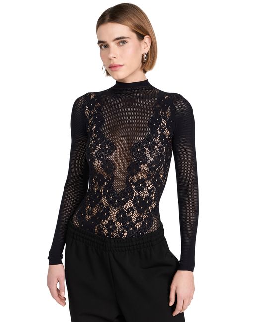 Wolford Flower Lace String Thong Bodysuit