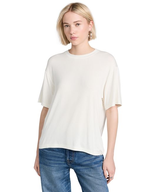 ATM Anthony Thomas Melillo Viscose Blend Jersey Crew Neck Relaxed Tee