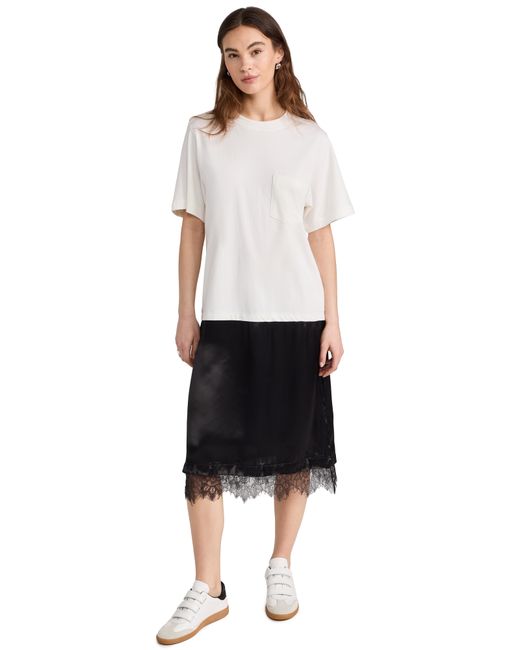 Sea Lorraine Lace Combo T-Shirt Dress