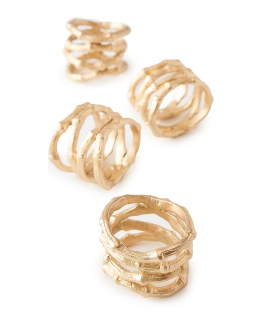 Kim Seybert Bamboo Napkin Ring Set of 4