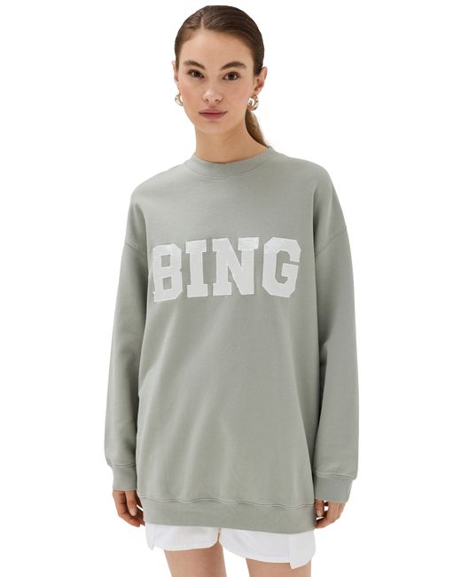 Anine Bing Tyler Satin Bing Sweatshirt