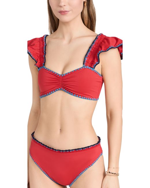 Sea Lemika Crochet Flutter Sleeve Bikini Top