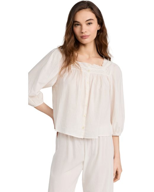 The Great . The Eyelet Button Sleep Top