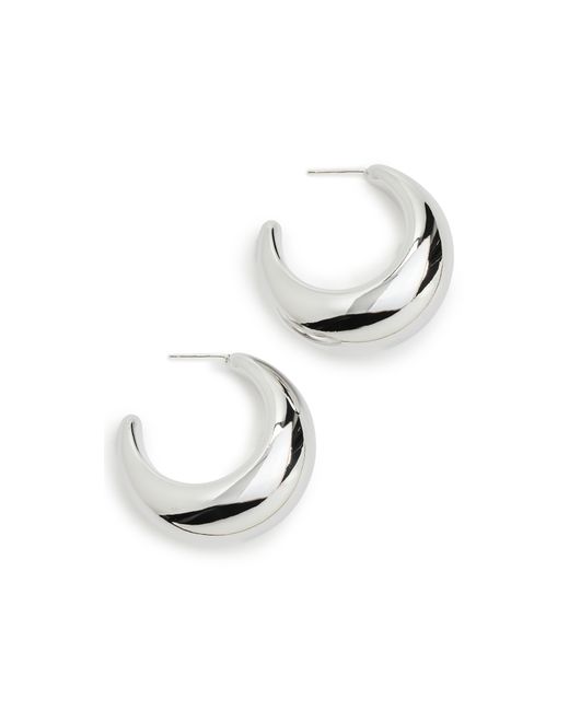 By Adina Eden Solid Graduated Dome Open Hoop Earrings