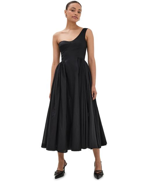 A.W.A.K.E. Mode A. W.A. K.E. MODE Asymmetric Off Shoulder Dress with Gathered Skirt
