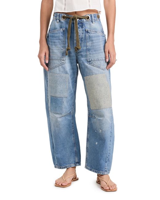Free People Moxie Pull-On Barrel Jeans