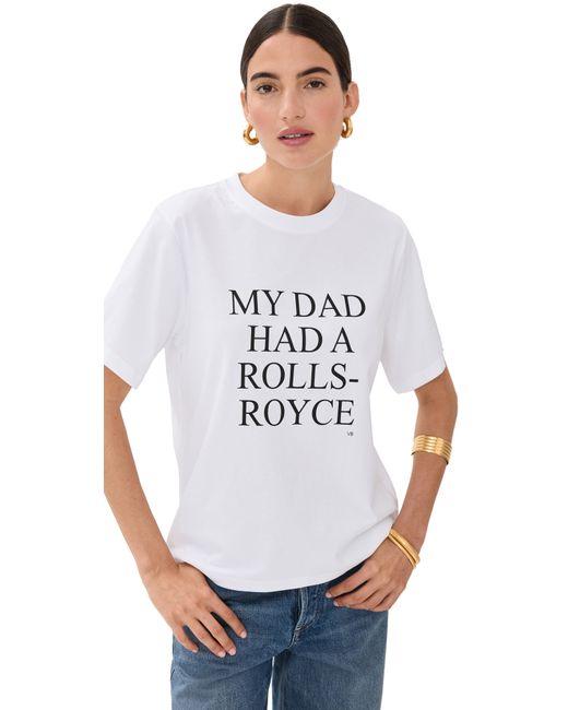 Victoria Beckham Slogan Tee My Dad Had A Rolls-Royce