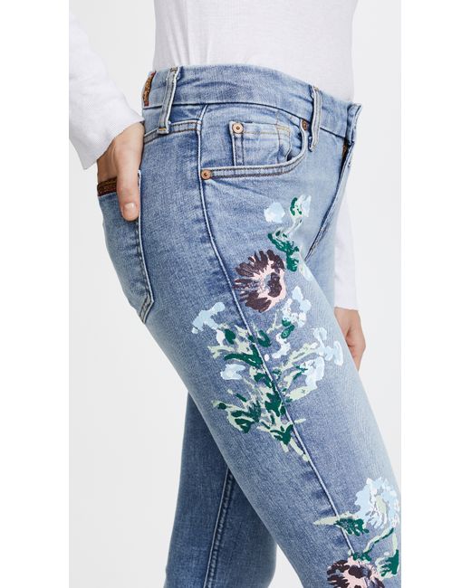 7 For All Mankind The Painted Ankle Skinny Jeans