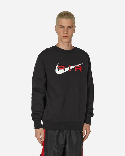 Nike Air Fleece Crewneck Sweatshirt Black University Red
