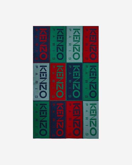 KENZO Paris Box Wool Blanket Multicolor
