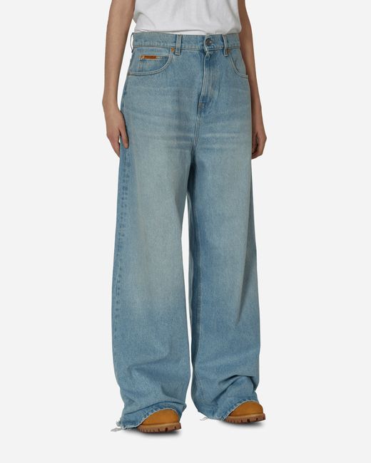 Martine Rose Extended Wide Leg Jeans Bleached Wash