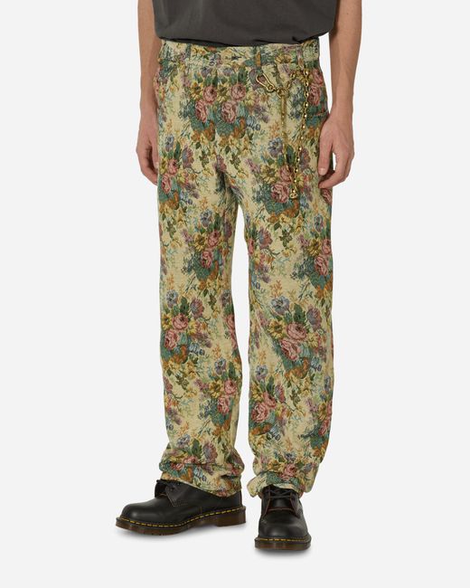 Song For The Mute Floral Jacquard Long Work Multicolor Pants