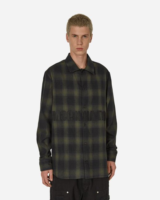 1017 Alyx 9Sm Graphic Flannel Shirt Military