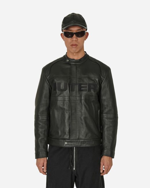 Iuter Logo Leather Jacket
