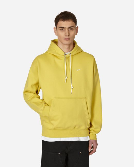Nike Solo Swoosh Hooded Sweatshirt Yellow