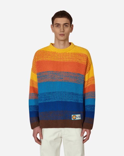 Camp High Sunset Rib Knit Sweater Multicolor