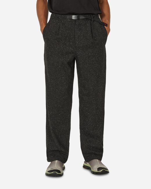 Gramicci Wool Relaxed Pleated Trousers Charcoal