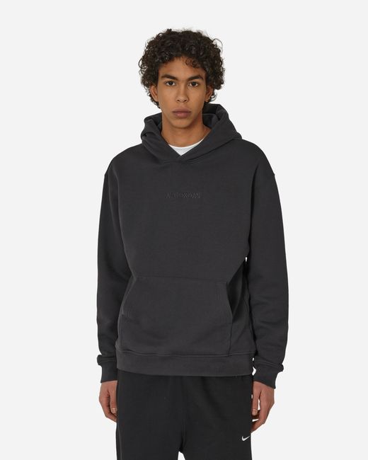 Jordan Wordmark Fleece Hooded Sweatshirt Off Noir