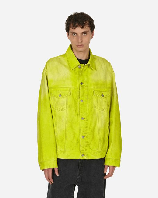 Acne Studios Oversized Fit Denim Jacket Neon
