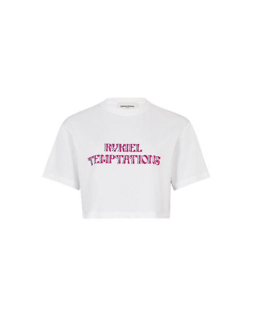Sonia Rykiel Short-sleeved Crew-neck Cotton Jersey T-shirt Te05
