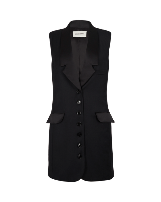 Sonia Rykiel Cool Wool Sleeveless Tailored Dress R001