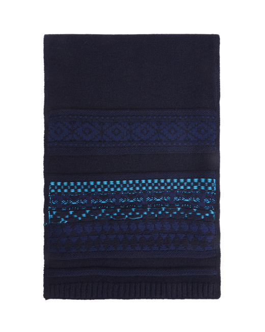 Sonia Rykiel Fair Isle Print Wool Knit Long Scarf Ac14