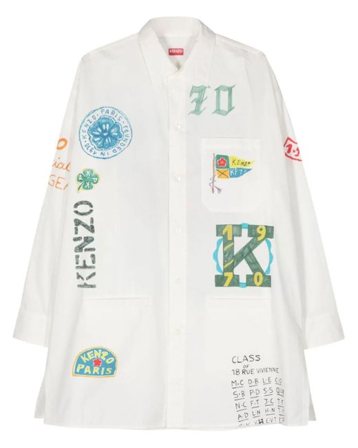 Kenzo Drawn Varsity Long Shirt