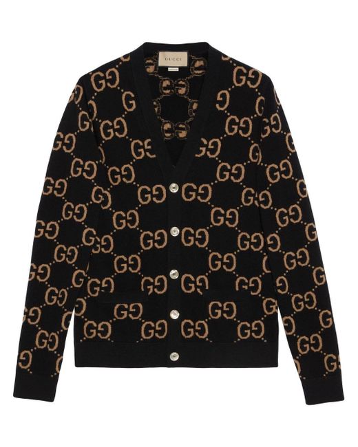 Gucci Gg Jacquard Knit Cardigan