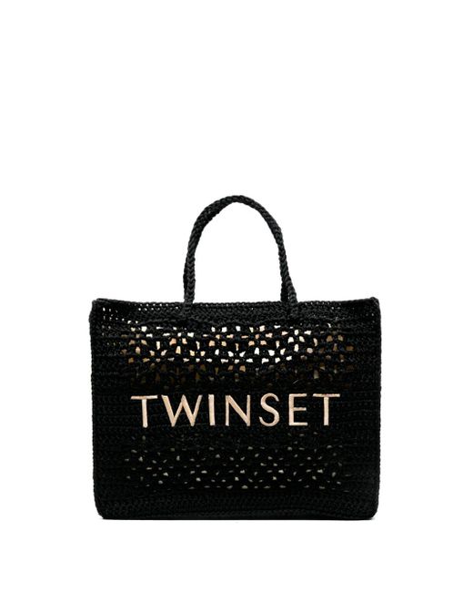 Twin-Set Crochet Tote Bag