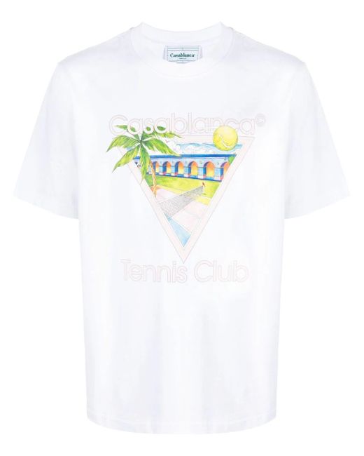 Casablanca Tennis Club Icon Printed T-Shirt